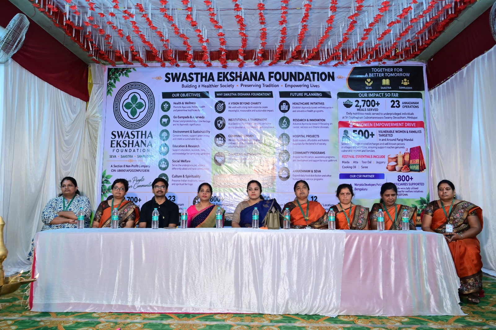 Shri Gowri/Ganesha Festival Grocery and Saree Distribution to Vulnurable Women