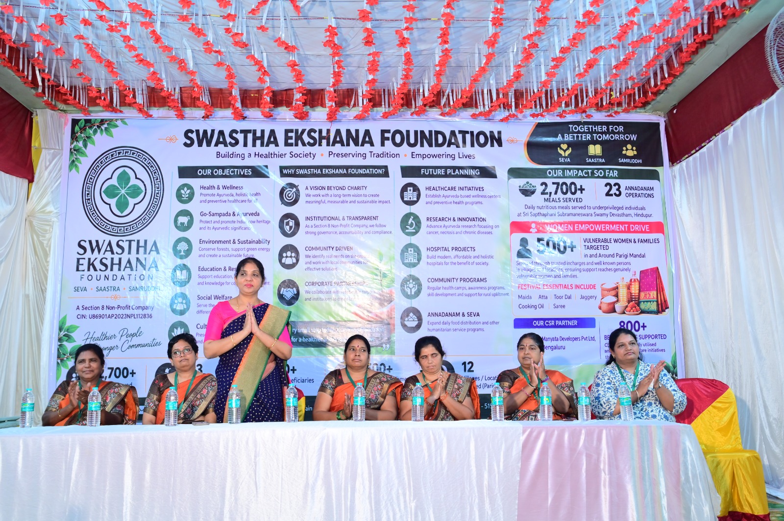 Shri Gowri/Ganesha Festival Grocery and Saree Distribution to Vulnurable Women