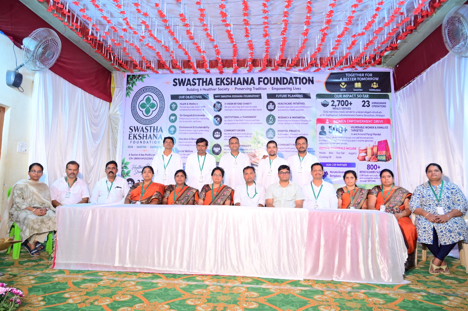Shri Gowri/Ganesha Festival Grocery and Saree Distribution to Vulnurable Women