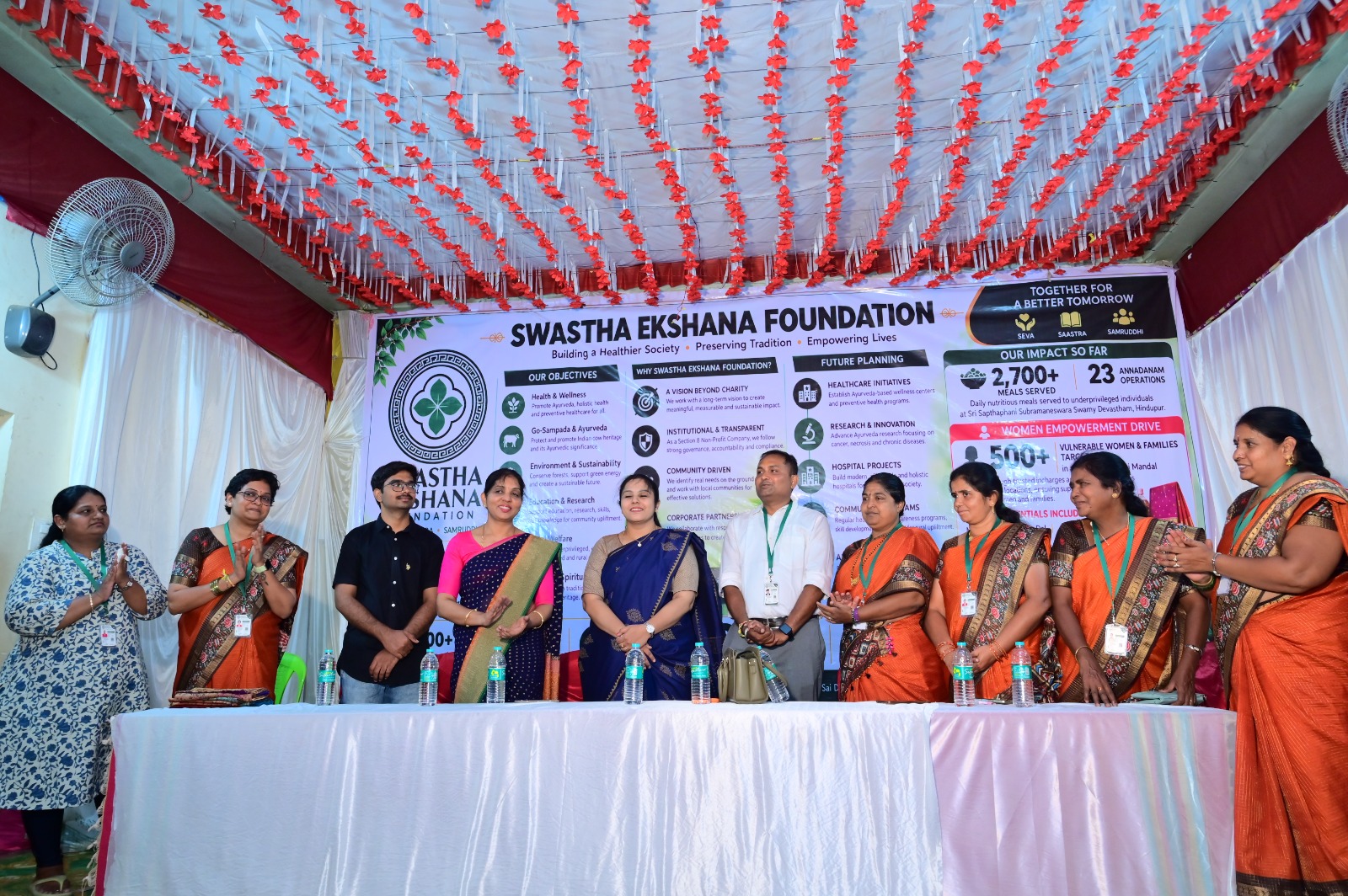 Shri Gowri/Ganesha Festival Grocery and Saree Distribution to Vulnurable Women