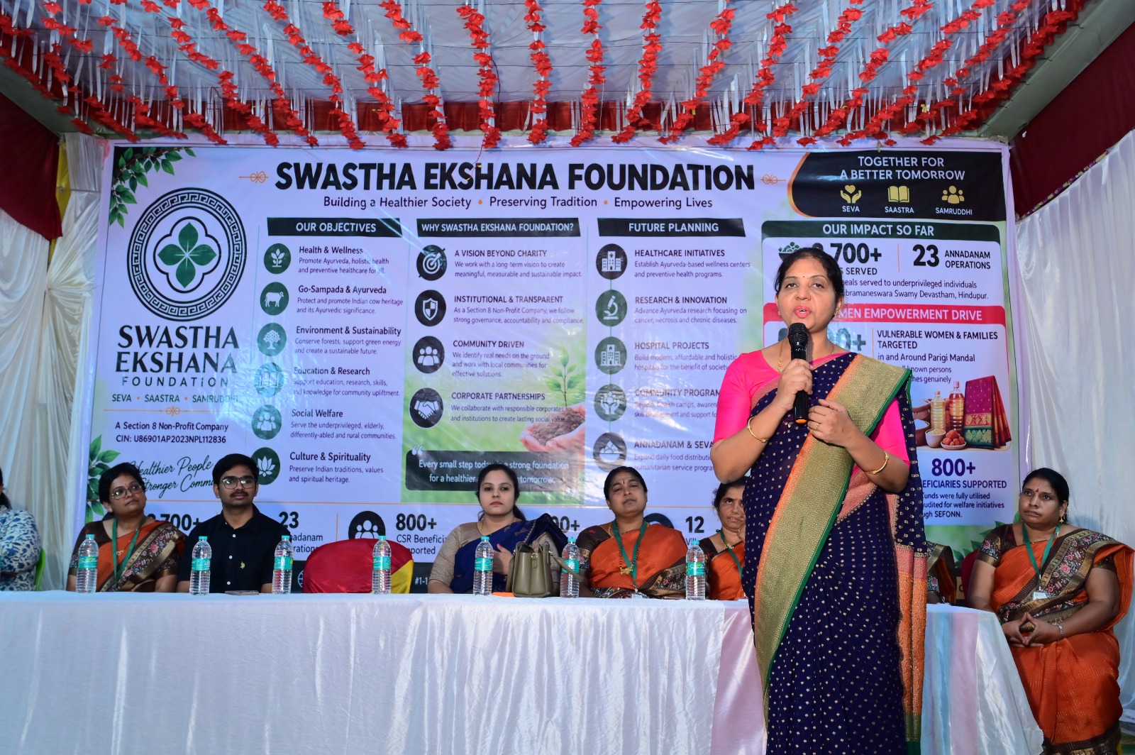 Shri Gowri/Ganesha Festival Grocery and Saree Distribution to Vulnurable Women