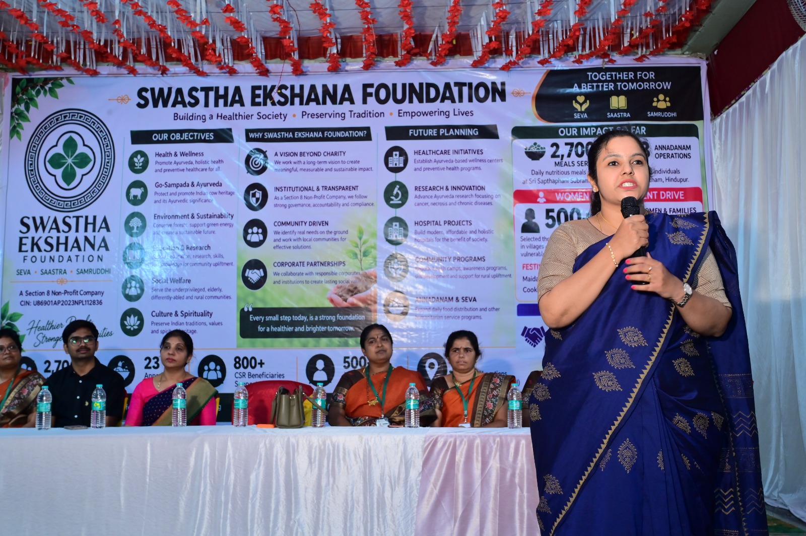 Shri Gowri/Ganesha Festival Grocery and Saree Distribution to Vulnurable Women